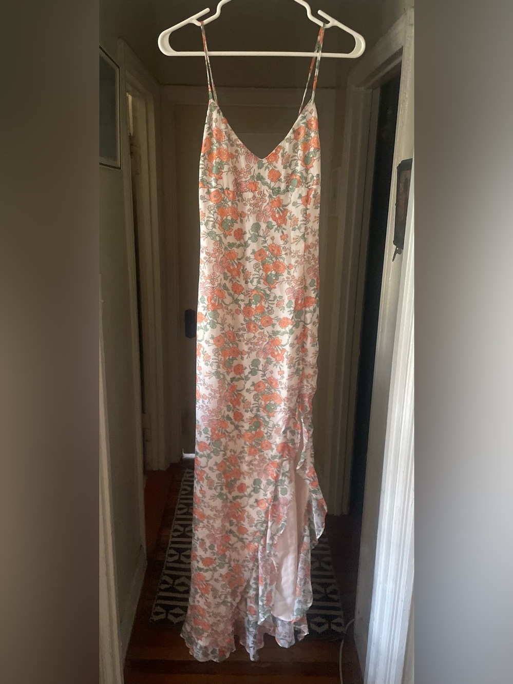 Hello Molly Peach & Green Floral Slip Maxi